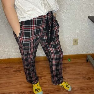 Plaid pj pants